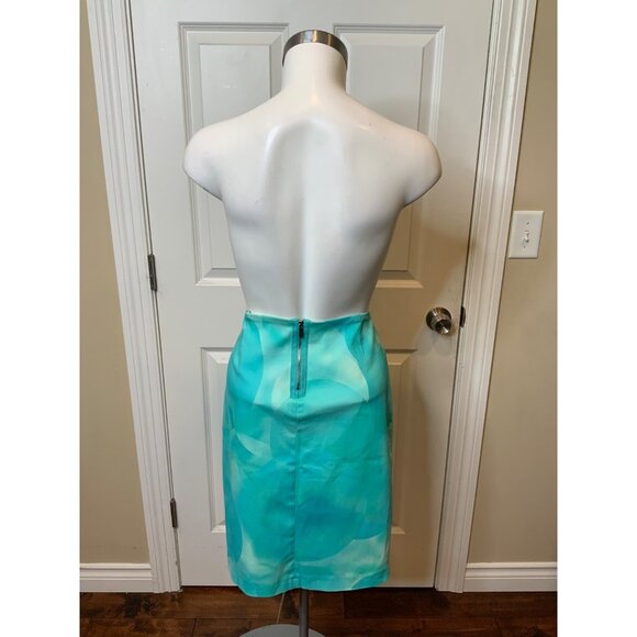 Elie Tahari Acoma Turquoise Bennet Pencil Skirt NWT $248,  Size 2 - Picture 5 of 7